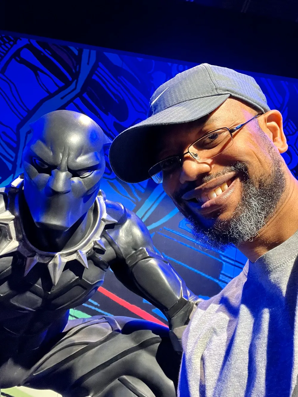 Me and Black Panther suit at Discovery Place